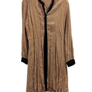 Geometric Print Button Up Dress